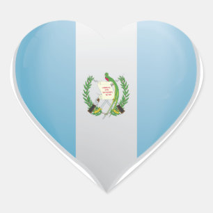 Guatemala love flag pride heart sticker