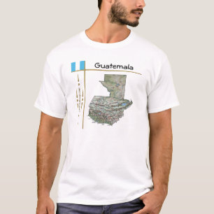 Guatemala Map + Flag + Title T-Shirt
