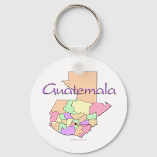 Guatemala Map Key Ring