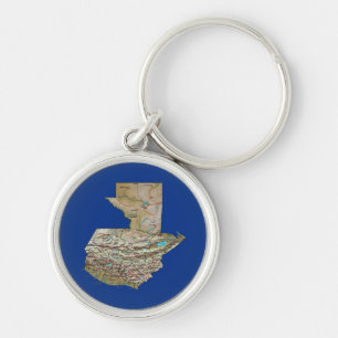 Guatemala Map Keychain