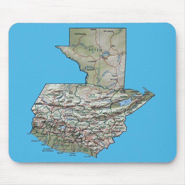 Guatemala Map Mousepad (Front)