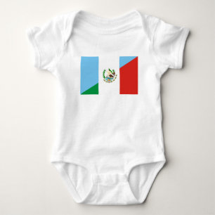 guatemala mexico half flag symbol baby bodysuit