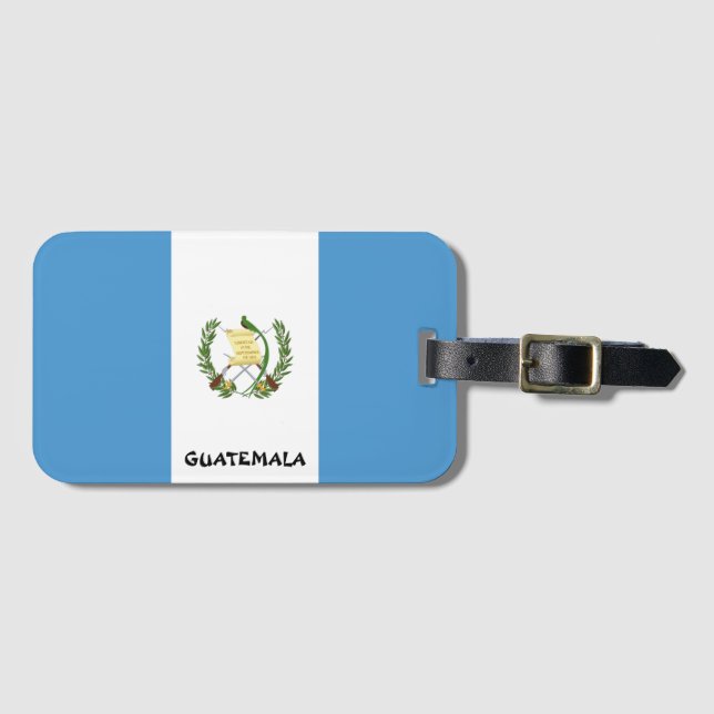 Guatemala National Flag Patriotic Luggage Tag (Front Horizontal)