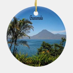 Guatemala, Nature's Beautiful Landscape Ceramic Tree Decoration