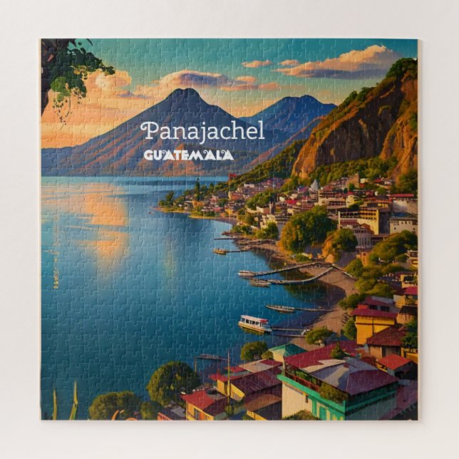 Guatemala Panajachel | Travel Vintage Retro  Jigsaw Puzzle (Vertical)