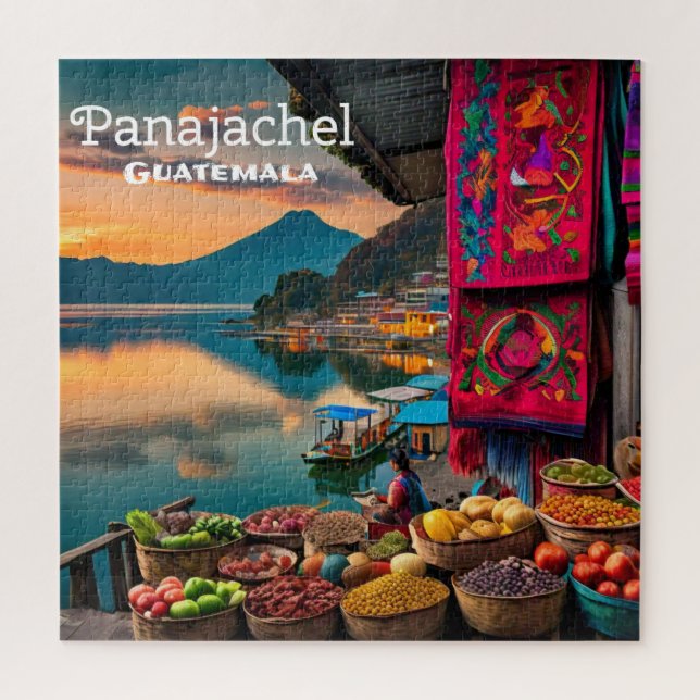 Guatemala Panajachel | Travel Vintage Retro  Jigsaw Puzzle (Vertical)