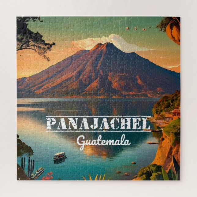 Guatemala Panajachel | Travel Vintage Retro  Jigsaw Puzzle (Vertical)