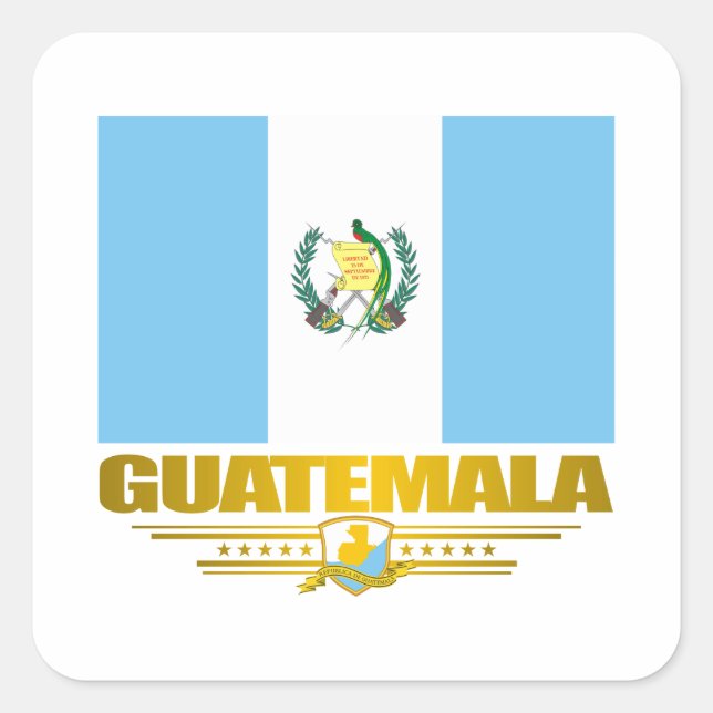 Guatemala Pride Square Sticker (Front)