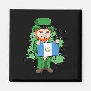 Guatemala Proud Guate Flag St. Patricks Day Leprec Magnet