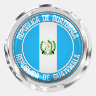 Guatemala Round Emblem Classic Round Sticker
