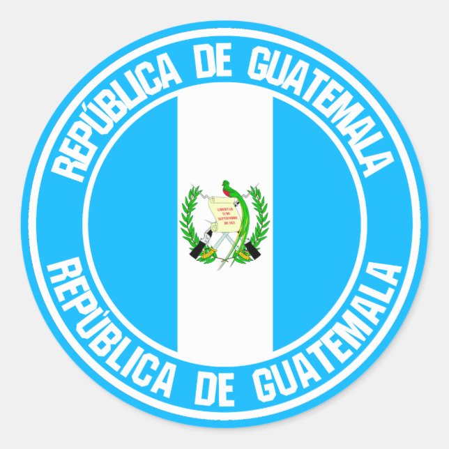 Guatemala Round Emblem Classic Round Sticker (Front)