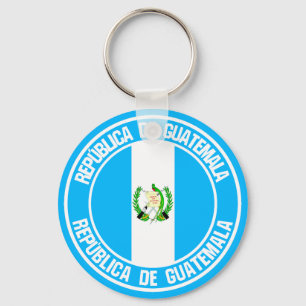 Guatemala Round Emblem Key Ring