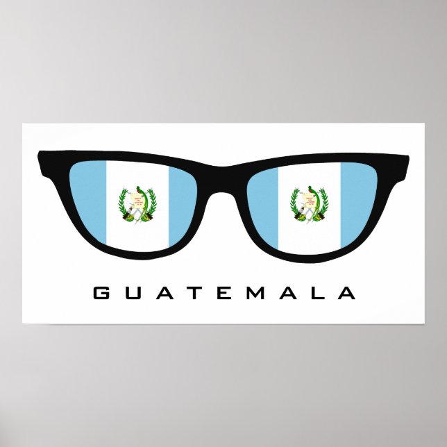 Guatemala Shades custom text & colour poster (Front)