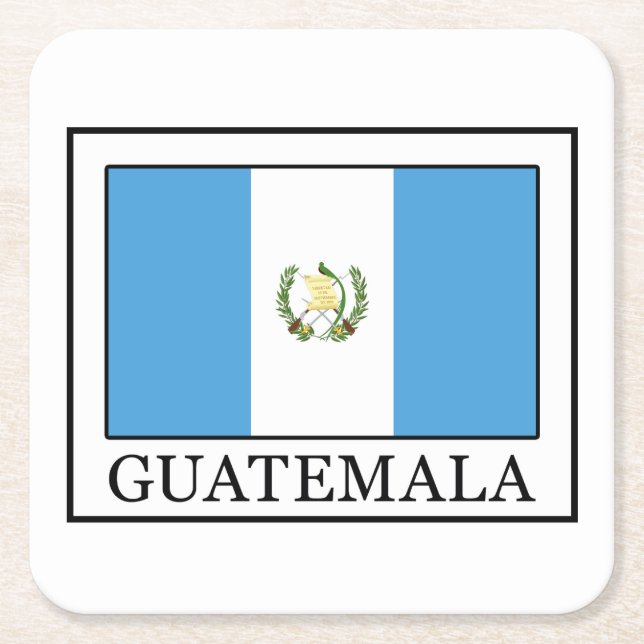 Guatemala Square Paper Coaster (Front)