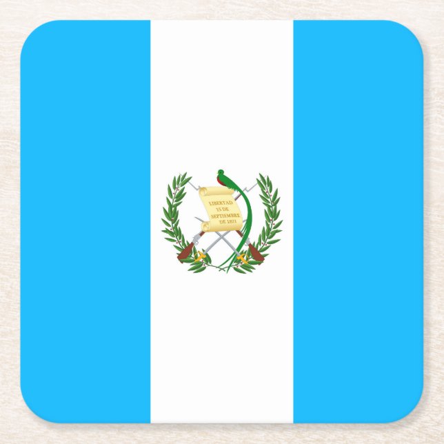 Guatemala Square Paper Coaster (Front)