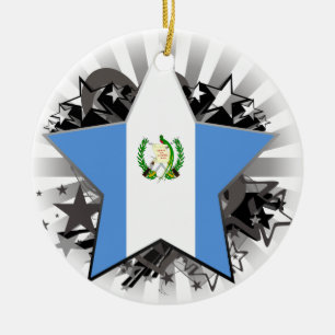 Guatemala Star Ceramic Tree Decoration