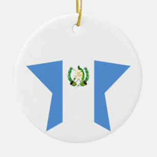 Guatemala Star Ceramic Tree Decoration