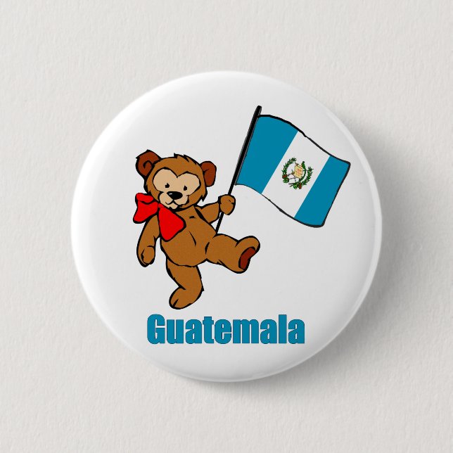 Guatemala Teddy Bear Button (Front)
