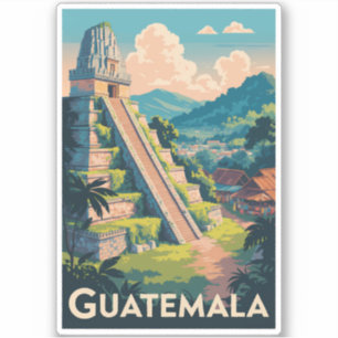 Guatemala Tikal National Park Illustration Travel