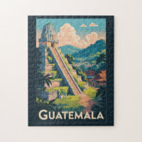 Guatemala Tikal National Park Illustration Travel