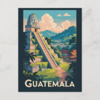 Guatemala Tikal National Park Illustration Travel