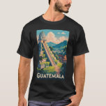 Guatemala Tikal National Park Illustration Travel T-Shirt<br><div class="desc">Guatemala retro vector travel design. From the colonial beauty of Antigua to the mystical shores of Lake Atitlán,  Guatemala is a true Central American gem.</div>