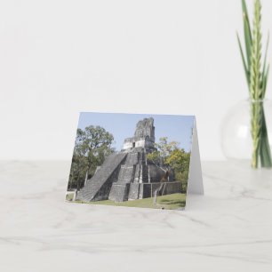 Guatemala Tikal Ruins Temple Card