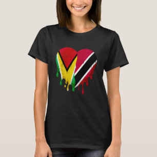 Guatemala Trinidad & Tobago Flag Heart Citizen Pat T-Shirt