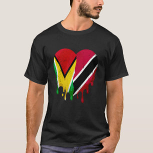Guatemala Trinidad & Tobago Flag Heart Citizen Pat T-Shirt