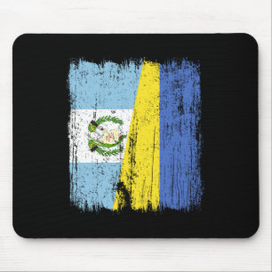 Guatemala Ukraine Half Flag Guatemalan Ukrainian H Mouse Mat