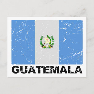 Guatemala Vintage Flag Postcard