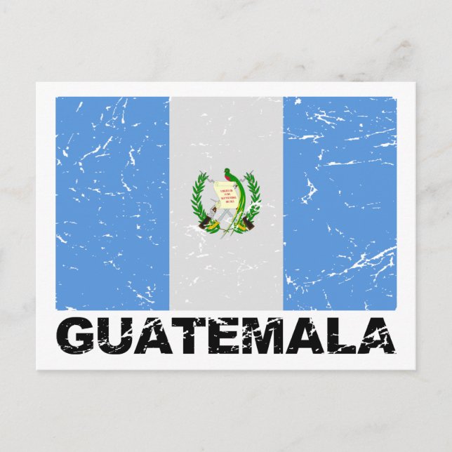 Guatemala Vintage Flag Postcard (Front)