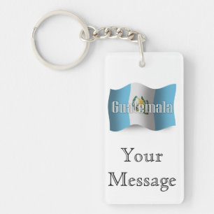 Guatemala Waving Flag Key Ring