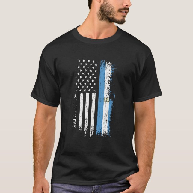 Guatemalan American Flag Pride Guatemala T-Shirt (Front)