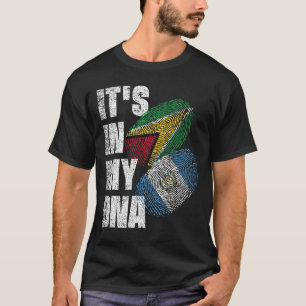 Guatemalan And Guyanese Mix DNA Flag Heritage T-Shirt