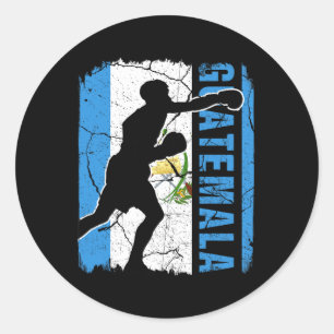 Guatemalan Boxing Team Guatemala Flag Boxing Glove Classic Round Sticker