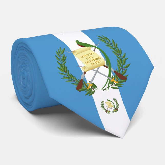 Guatemalan Flag & Coat of Arms, Flag of Guatemala Tie (Rolled)