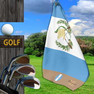 Guatemalan flag & Guatemala monogrammed Golf Towel