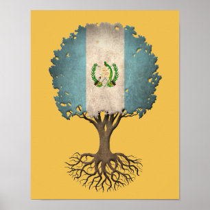 Guatemalan Flag Tree of Life Customisable Poster