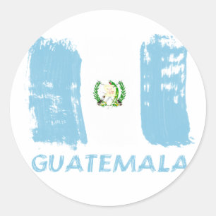 Guatemalan grunge designs classic round sticker