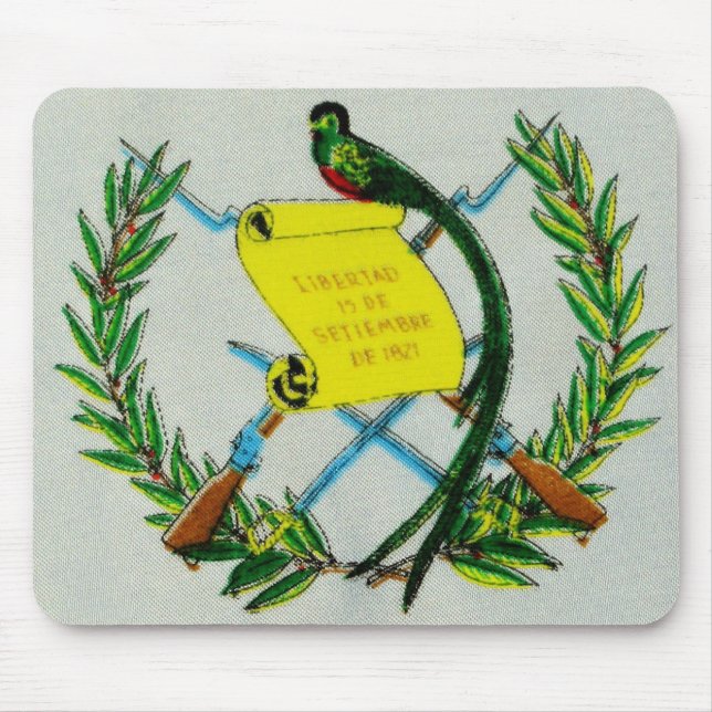 Guatemalan National Symbol with Quetzal Mouse Mat (Front)