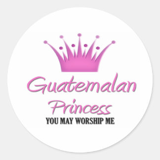 Guatemalan Princess Classic Round Sticker