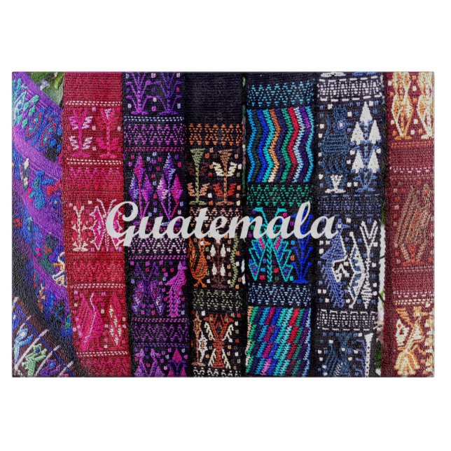 Guatemalan textile designs. cutting board (Front)