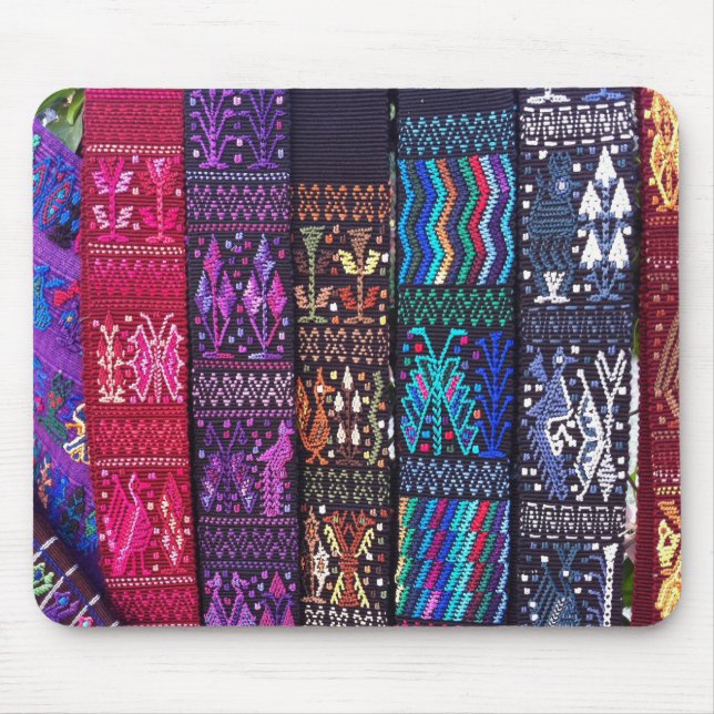 Guatemalan textile designs mouse mat (Front)