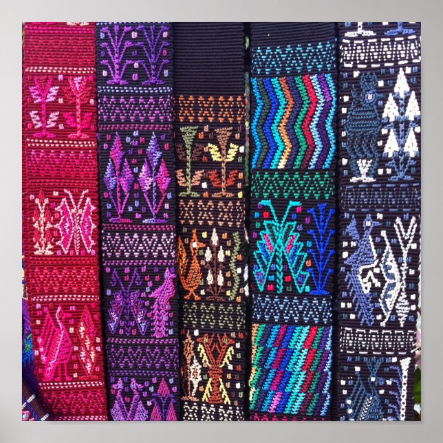 Guatemalan textile designs poster (Front)