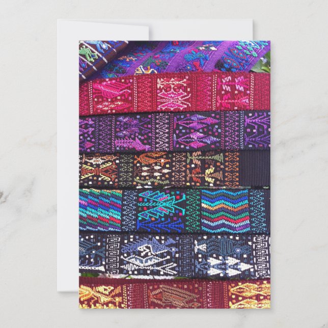 Guatemalan textile designs thank you card (Front)