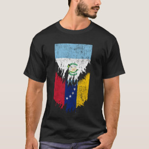 Guatemalan Venezuelan Flags Ripped Torn Guatemala T-Shirt