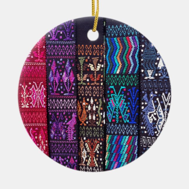 Guatemala's beautiful design ceramic tree decoration (Front)