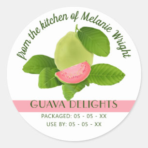 Guava Fruit Canning Classic Round Sticker