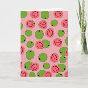 Guava Fruit Pattern Card